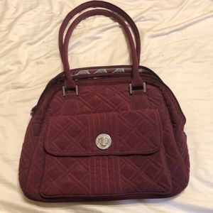 Burgundy Vera Bradley Bowler Bag